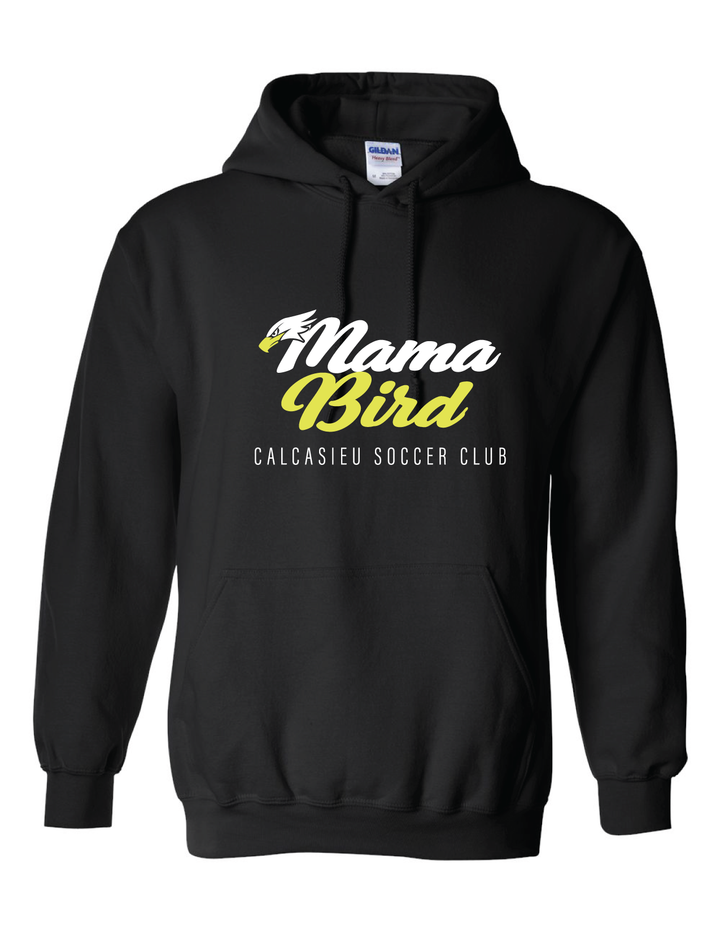 Calcasieu Soccer Club Mama Bird Hooded Sweatshirt CSC Spiritwear Black Mens Small - Third Coast Soccer