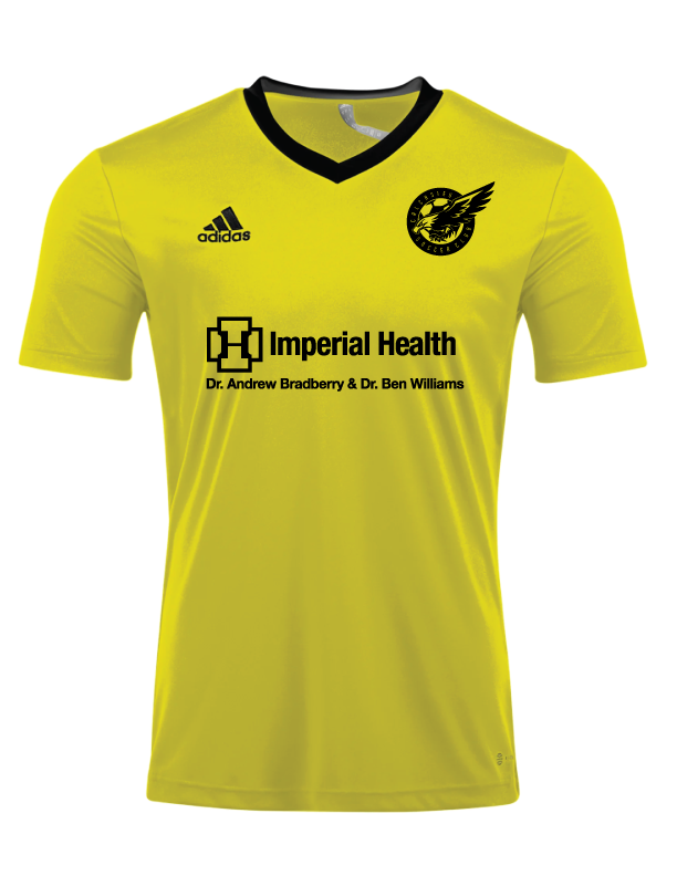 adidas CSC Recreational Youth Entrada 22 Jersey - Yellow Calcasieu Soccer Club Rec   - Third Coast Soccer