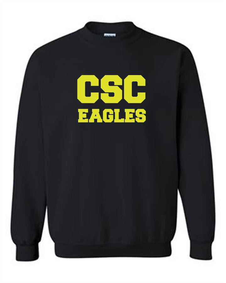 CSC Eagles Crewneck Sweatshirt CSC Spiritwear Black Youth Small - Third Coast Soccer