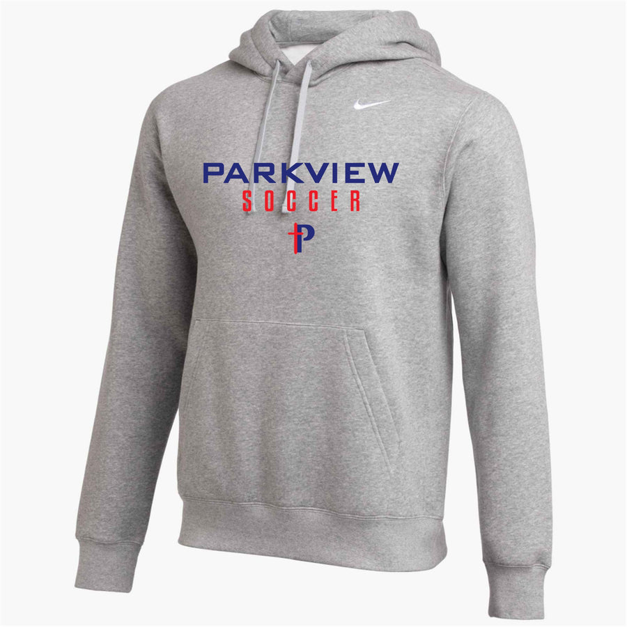 Nike PBS Team Club Fleece Hoodie - Grey Parkview Baptist School - Third Coast Soccer