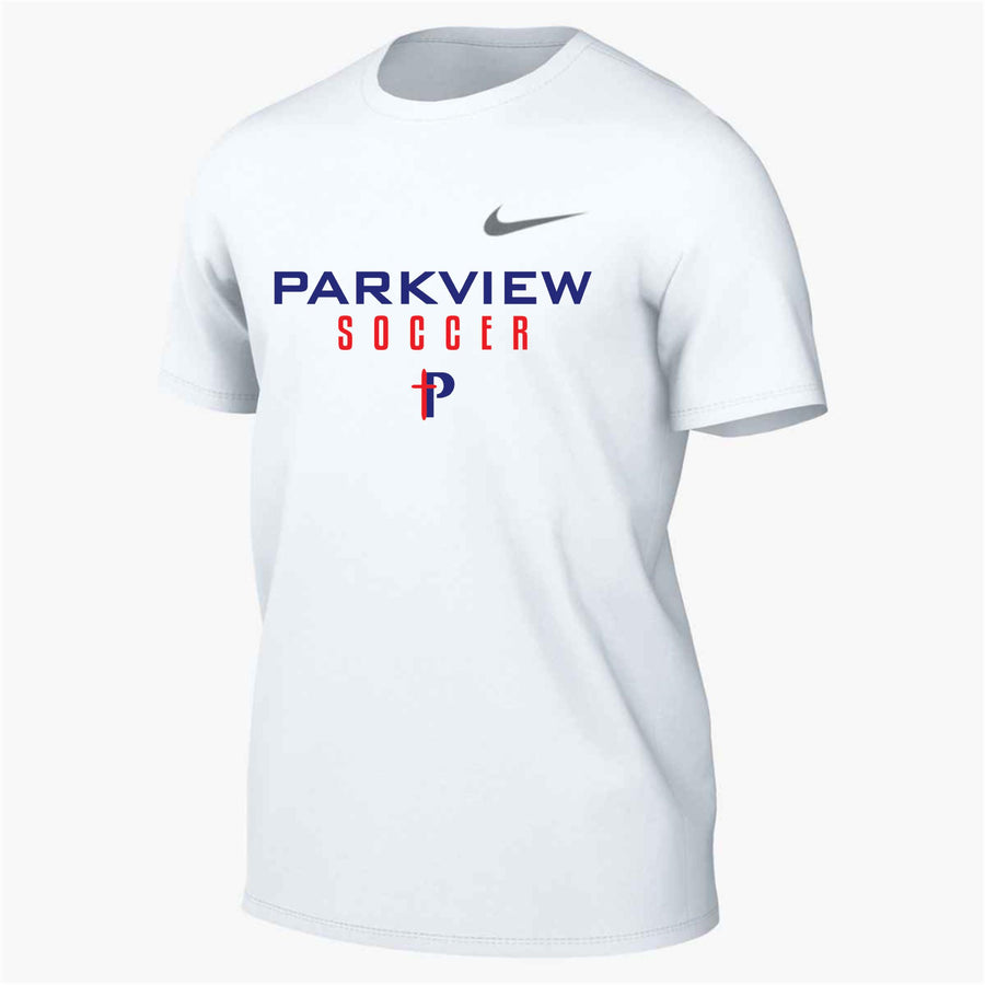 Nike PBS Soccer Legend Tee Parkview Baptist School White Mens Small - Third Coast Soccer