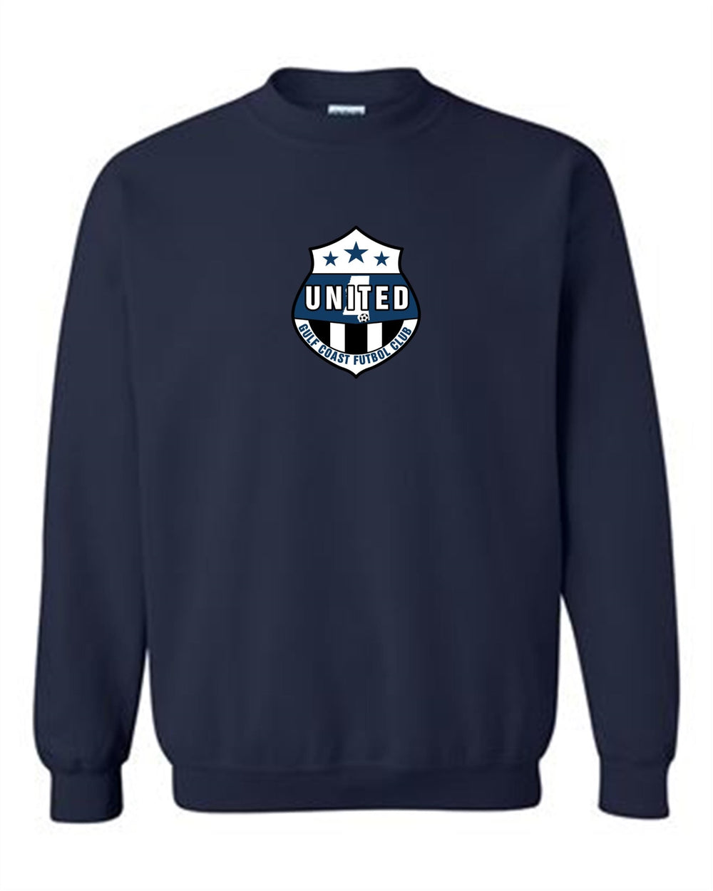 GCU Crew Neck Sweatshirt Gulf Coast United Spiritwear Navy Mens Small - Third Coast Soccer