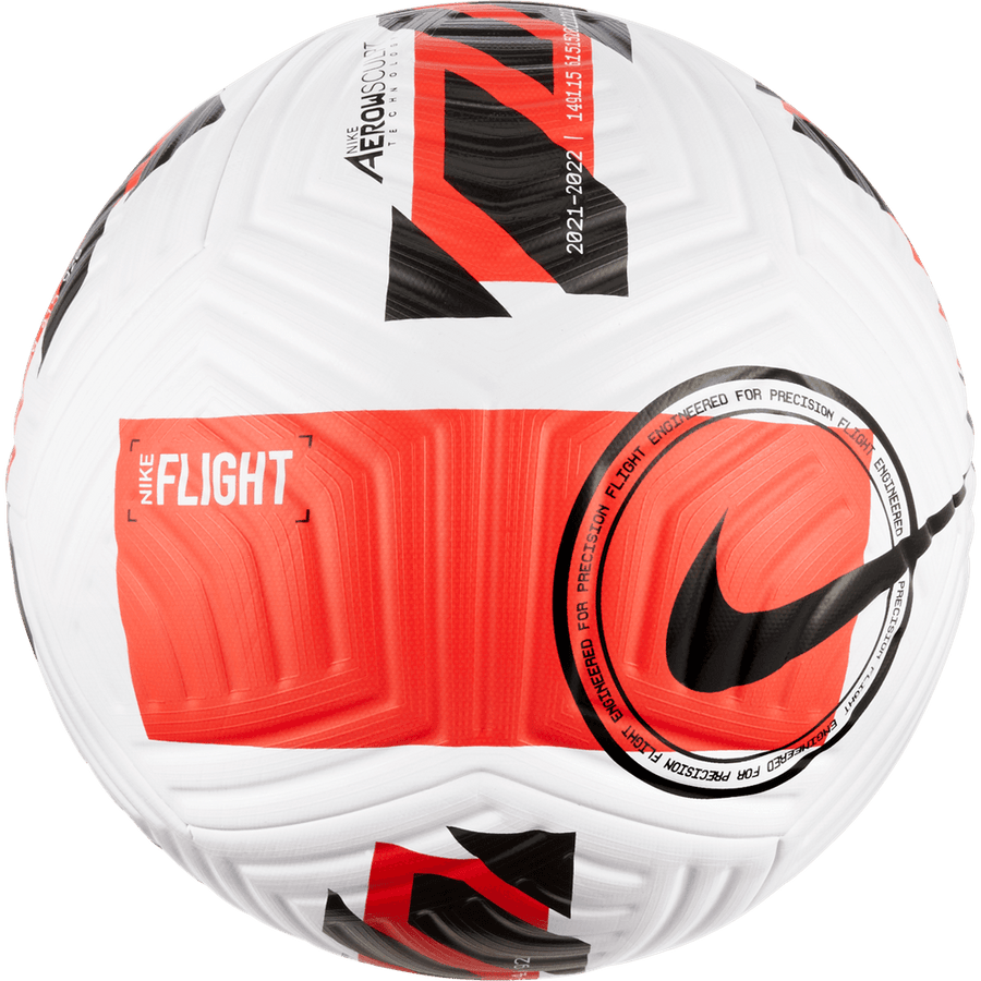Nike Flight Ball - White/Bright Crimson/Black Balls   - Third Coast Soccer