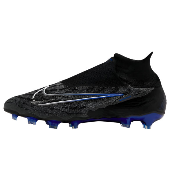 Nike Gripknit Phantom GX Elite Dynamic Fit FG - Black/Chrome/Hyper Royal Men's Footwear Closeout - Third Coast Soccer