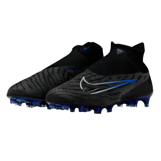 Nike Gripknit Phantom GX Elite Dynamic Fit FG - Black/Chrome/Hyper Royal Men's Footwear Closeout - Third Coast Soccer