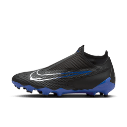 Nike Phantom GX Academy Dynamic Fit FG - Black/Chrome/Hyper Royal Men's Footwear Closeout - Third Coast Soccer