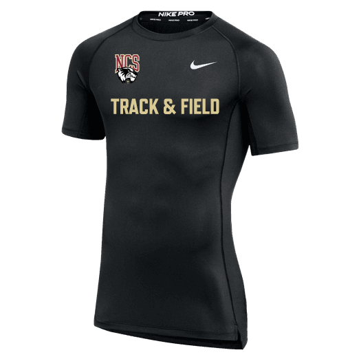 Nike Northlake Men's Pro Tight Top Short-Sleeve - Black Northlake Track and Field   - Third Coast Soccer