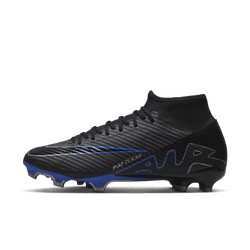 Nike Zoom Mercurial Superfly 9 Academy FG - Black/Chrome/Hyper Royal Mens Footwear   - Third Coast Soccer