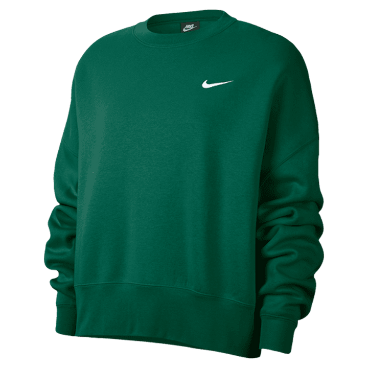 Nike Women's NSW Crew Fleece Training Wear Gorge Green/White Womens XSmall - Third Coast Soccer