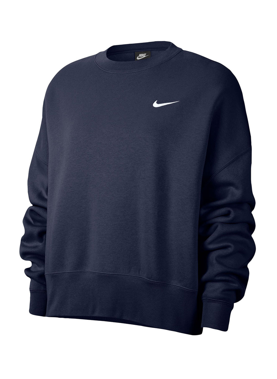 Nike Women's NSW Crew Fleece Training Wear College Navy/White Womens XSmall - Third Coast Soccer