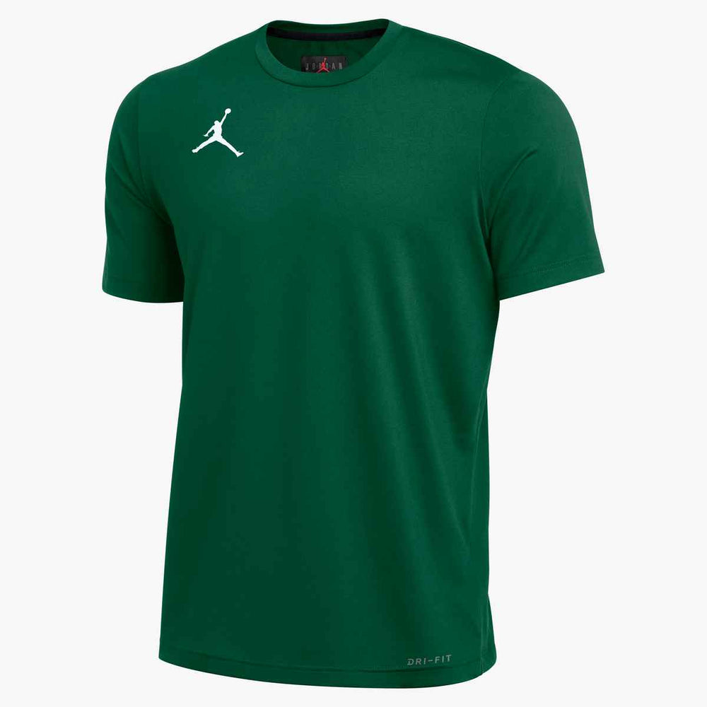 Nike Men's Jordan Team SS Training Top Training Wear Team Dark Green/White Mens Small - Third Coast Soccer