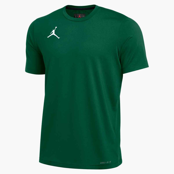 Nike Men's Jordan Team SS Training Top Training Wear Team Dark Green/White Mens Small - Third Coast Soccer