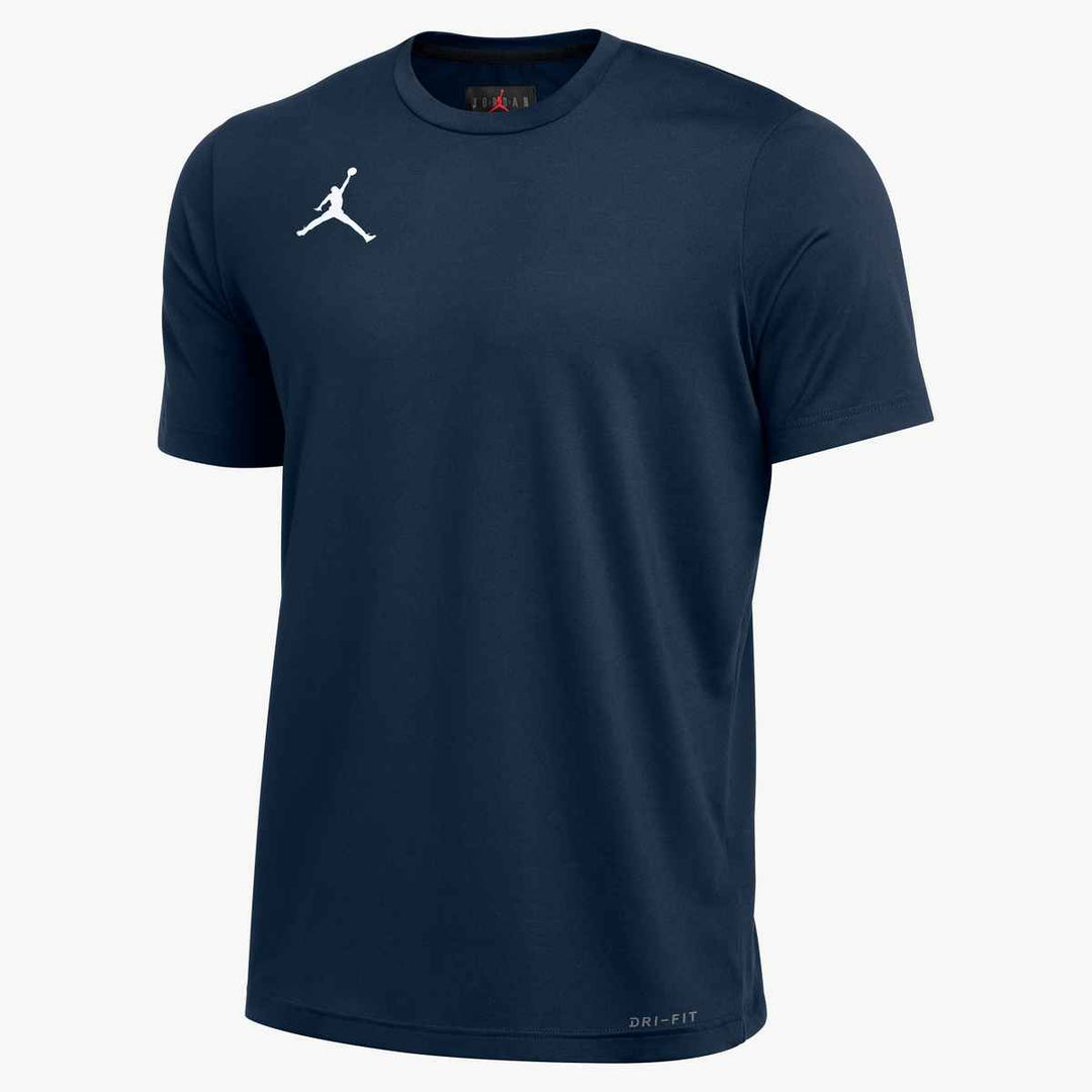 Nike Men's Jordan Team SS Training Top Training Wear Team Navy Blue/White Mens Small - Third Coast Soccer