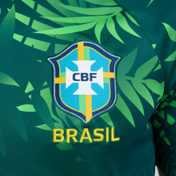 Nike Brazil Academy Pro SS Top - Green/Teal/Yellow International Replica   - Third Coast Soccer