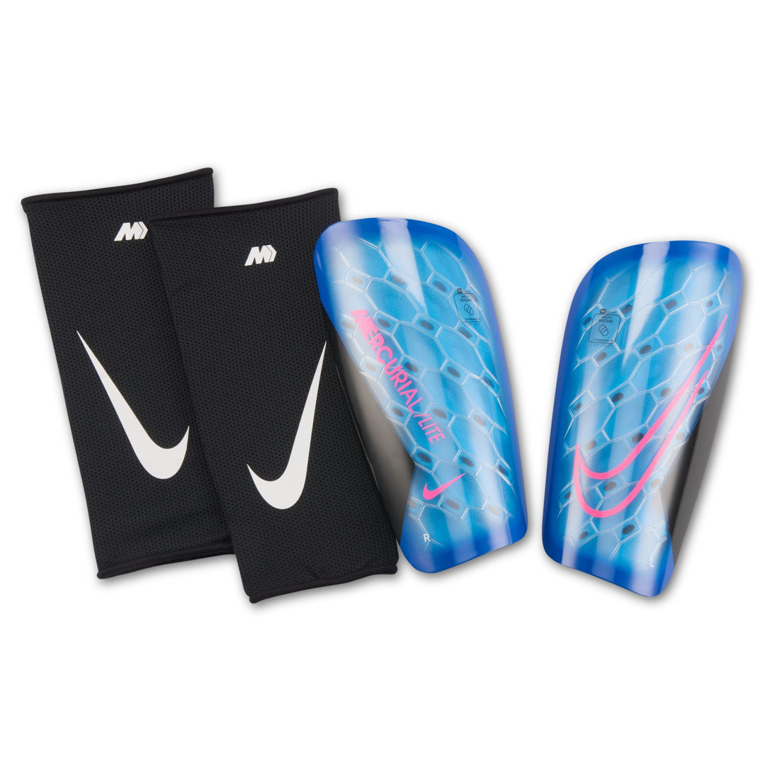 Nike Mercurial Lite Shinguard - Blue/Black/Pink Adult Shinguards - Third Coast Soccer