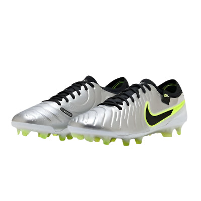 Nike Tiempo Legend 10 Elite FG - Silver/Black/Volt Men's Footwear - Third Coast Soccer