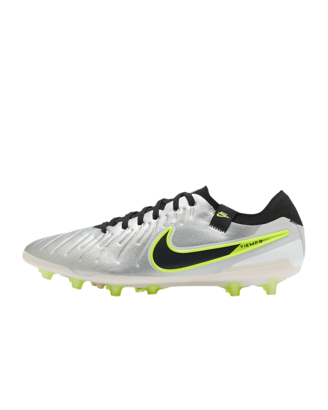 Nike Tiempo Legend 10 Pro Cleats - Silver/Black/Volt Men's Footwear - Third Coast Soccer