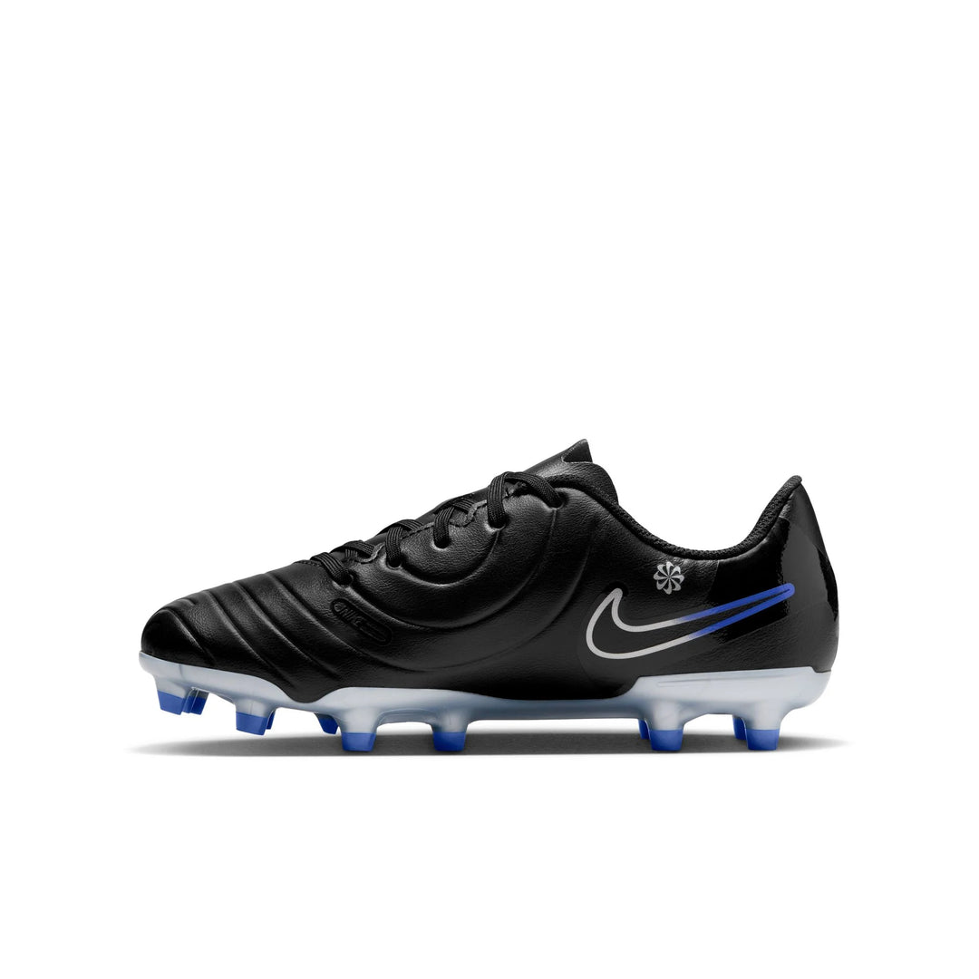 Nike Junior Tiempo Legend 10 Club FG - Black/Chrome/Hyper Royal Youth Footwear - Third Coast Soccer