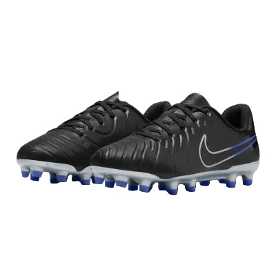 Nike Junior Tiempo Legend 10 Club FG - Black/Chrome/Hyper Royal Youth Footwear - Third Coast Soccer