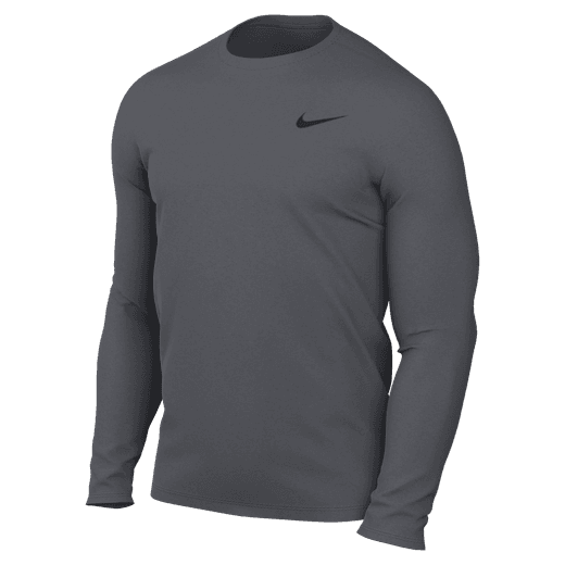 Nike Team Legend LS Tee Training Wear Carbon Heather/Black Mens Small - Third Coast Soccer