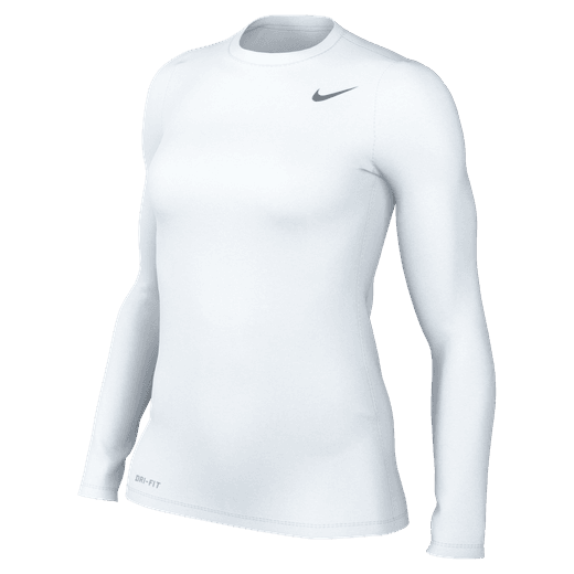 Nike Women's Legend Long-Sleeve Shirt Training Wear White/Cool Grey Womens Small - Third Coast Soccer