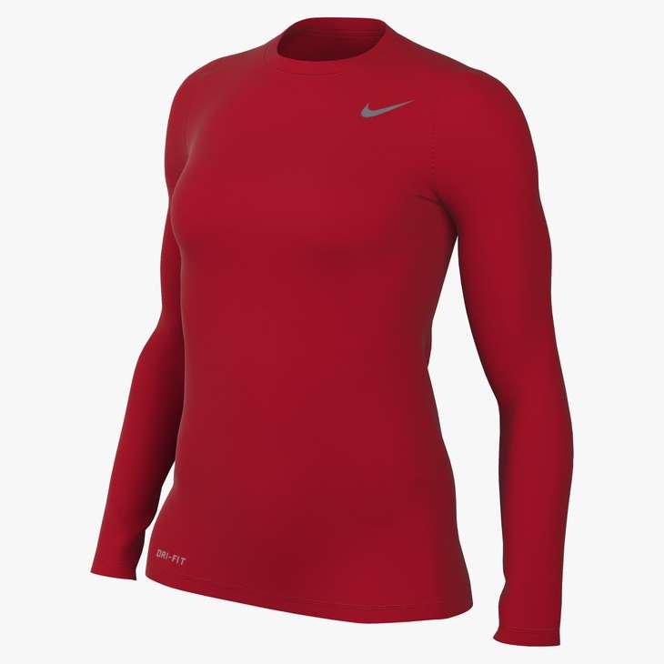 Nike Women's Legend Long-Sleeve Shirt Training Wear University Red/Cool Grey Womens Small - Third Coast Soccer