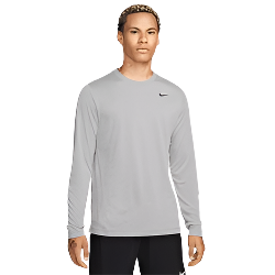 Nike Dri-Fit Legend LS Top Training Wear Tumbled Grey/Silver/Black Mens Small - Third Coast Soccer