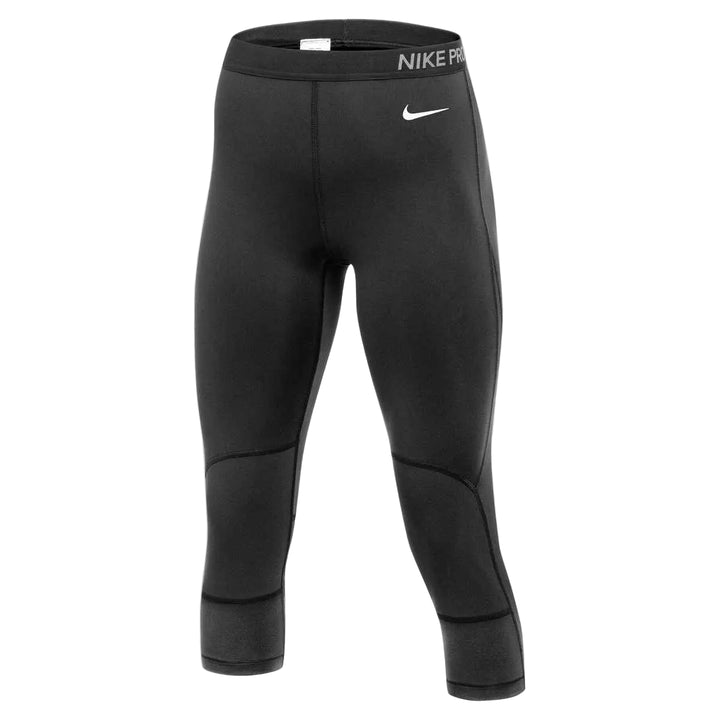 Nike Northlake Women's Pro HyperCool 3/4 Length Tights Northlake Christian School Black/White Womens XSmall - Third Coast Soccer