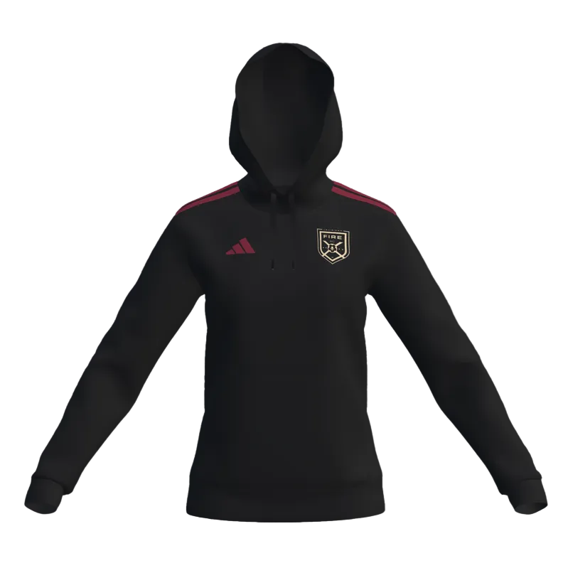 adidas Women's Custom Fire Entrada 26 Hoodie - Black
