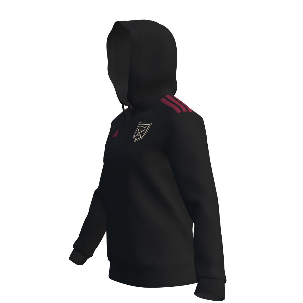adidas Women's Custom Fire Entrada 26 Hoodie - Black