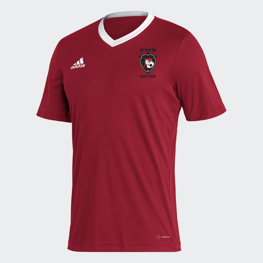 adidas FHS Men's Entrada 22 Training Jersey - Red FHS 24   - Third Coast Soccer