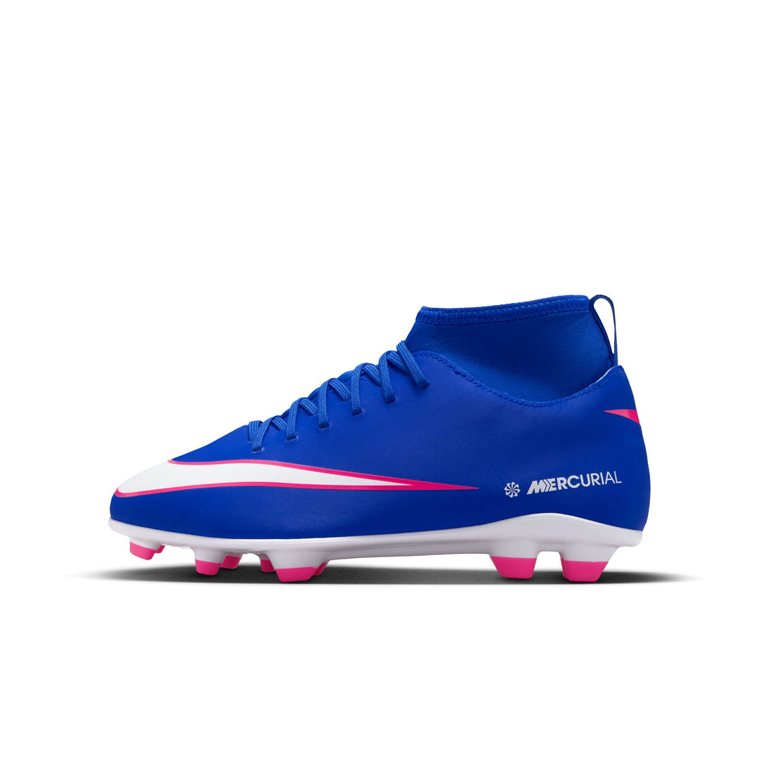 Nike Junior Mercurial Superfly 10 Club FG - Racer Blue/White Youth Footwear - Third Coast Soccer