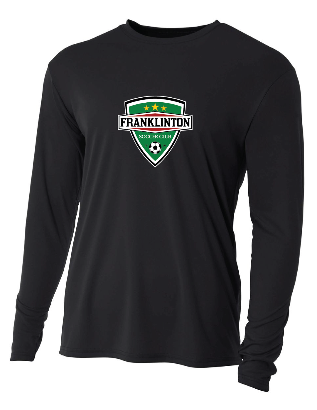 Franklinton SC Logo Long-Sleeve T-Shirt Franklinton SC Spiritwear Black Youth Small - Third Coast Soccer