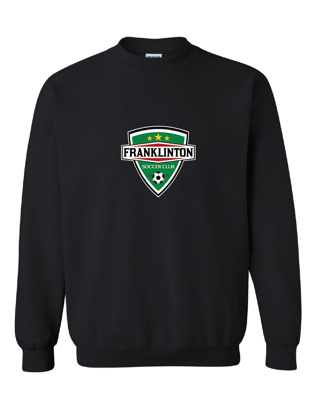 Franklinton SC Logo Crew Neck Sweatshirt Franklinton SC Spiritwear Black Youth Small - Third Coast Soccer