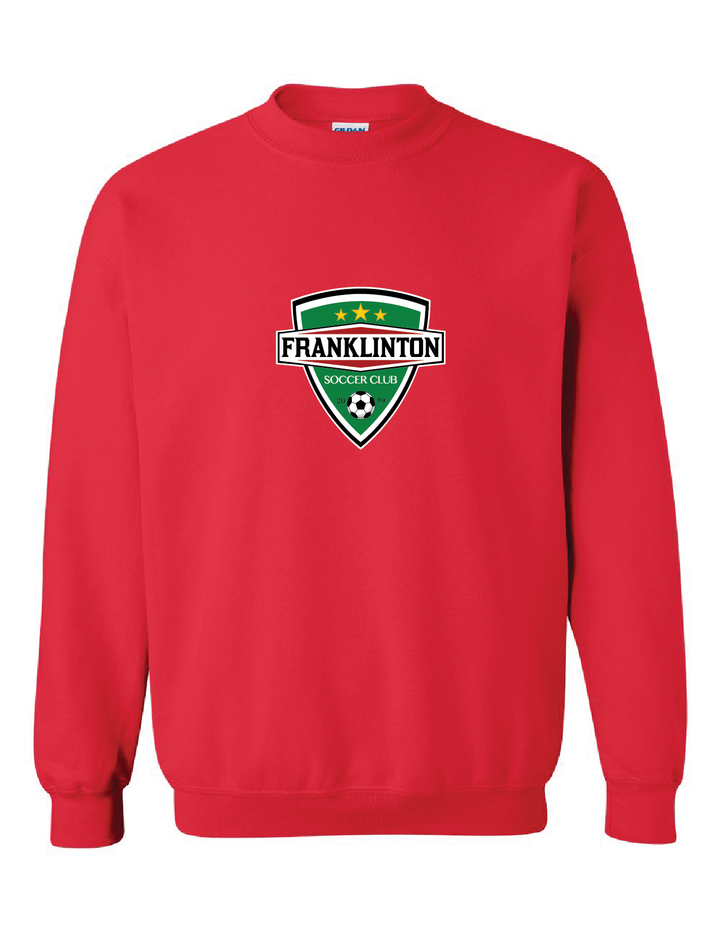 Franklinton SC Logo Crew Neck Sweatshirt Franklinton SC Spiritwear Red Youth Small - Third Coast Soccer