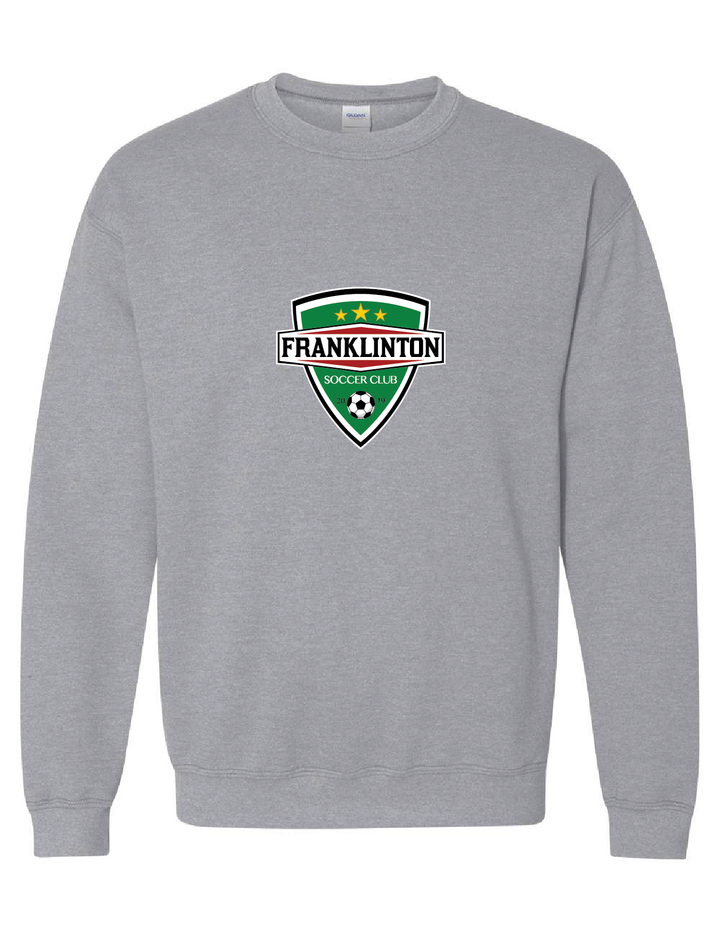 Franklinton SC Logo Crew Neck Sweatshirt Franklinton SC Spiritwear Sport Grey Youth Small - Third Coast Soccer