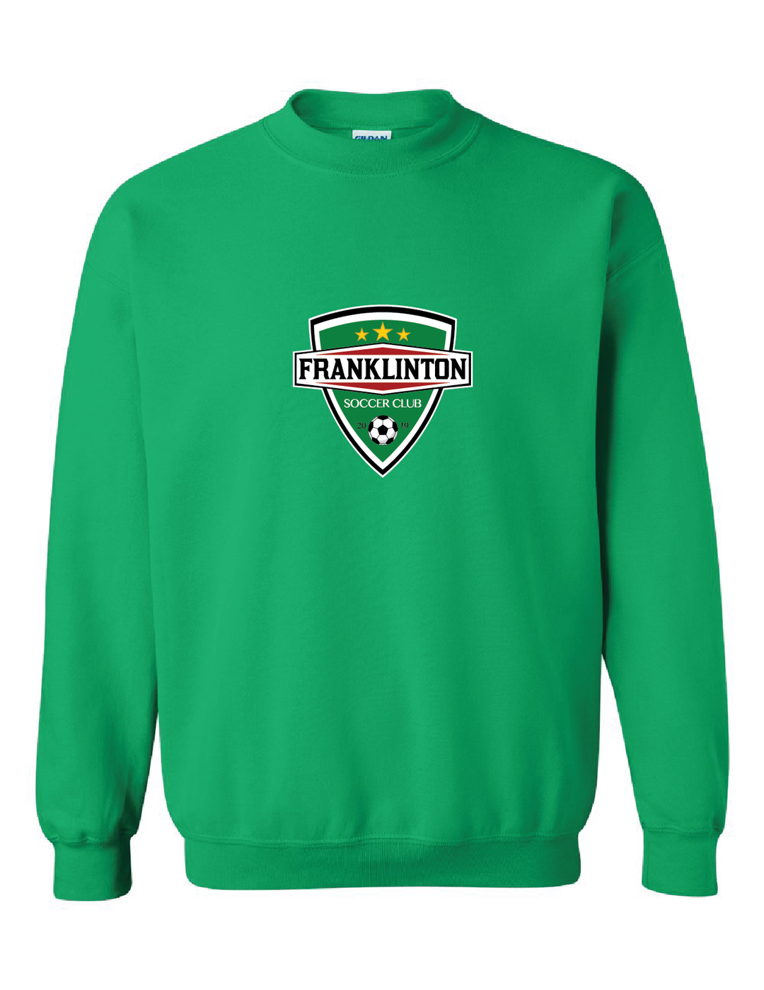 Franklinton SC Logo Crew Neck Sweatshirt Franklinton SC Spiritwear Green Youth Small - Third Coast Soccer