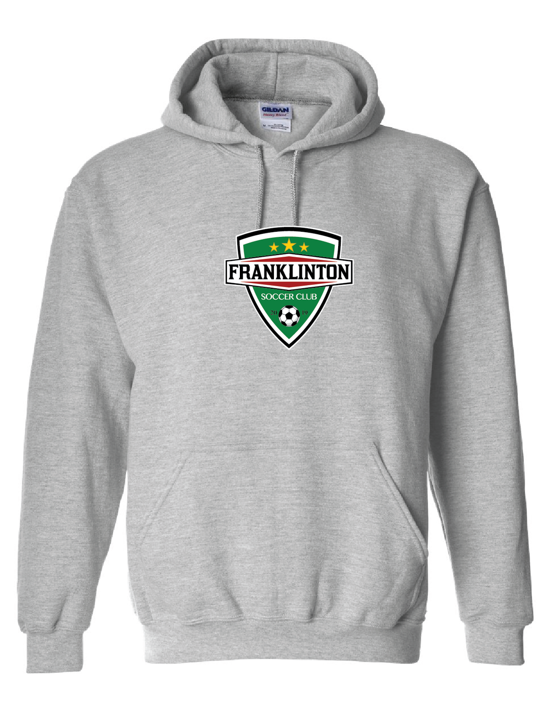 Franklinton SC Logo Hooded Sweatshirt Franklinton SC Spiritwear Sport Grey Mens Small - Third Coast Soccer