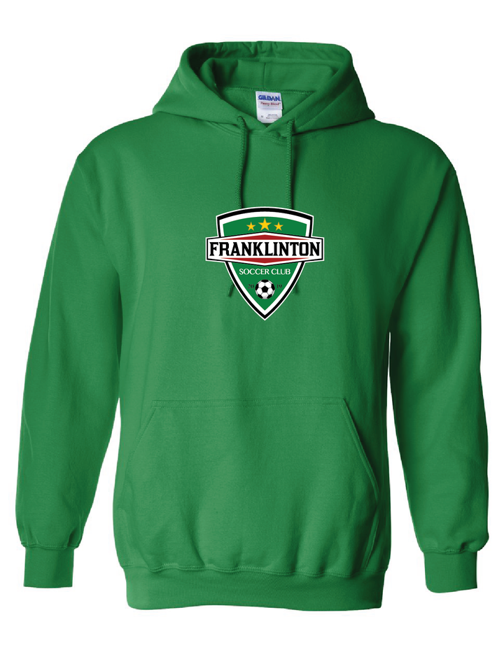 Franklinton SC Logo Hooded Sweatshirt Franklinton SC Spiritwear Green Mens Small - Third Coast Soccer