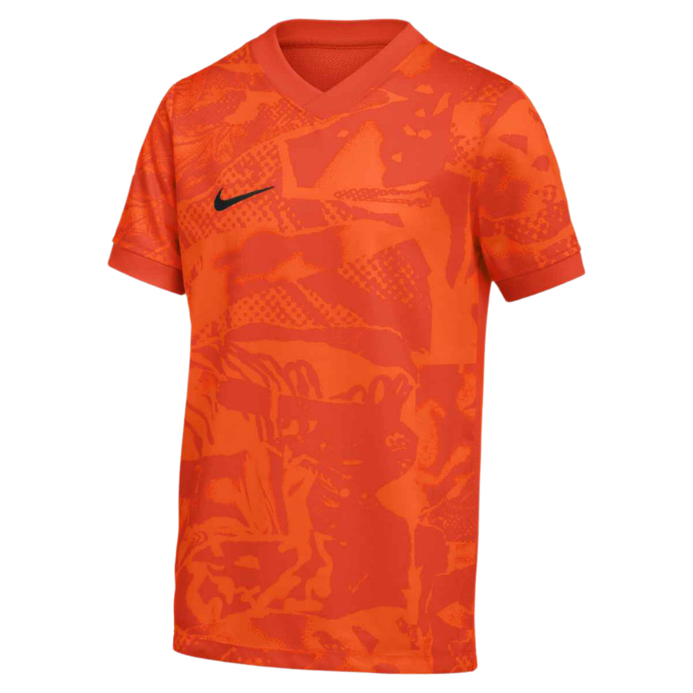 Nike Youth Precision VII SS Jersey Goalkeeper Team Orange/Safety Orange/Black Youth Small - Third Coast Soccer