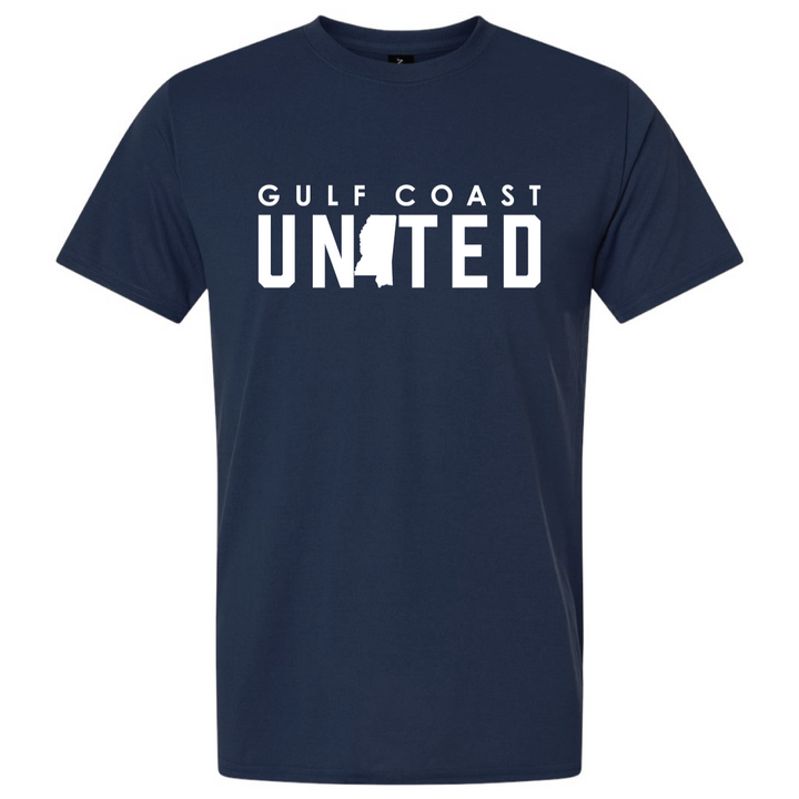 Gulf Coast United Short-Sleeve T-Shirt Gulf Coast United Spiritwear Navy Mens Small - Third Coast Soccer