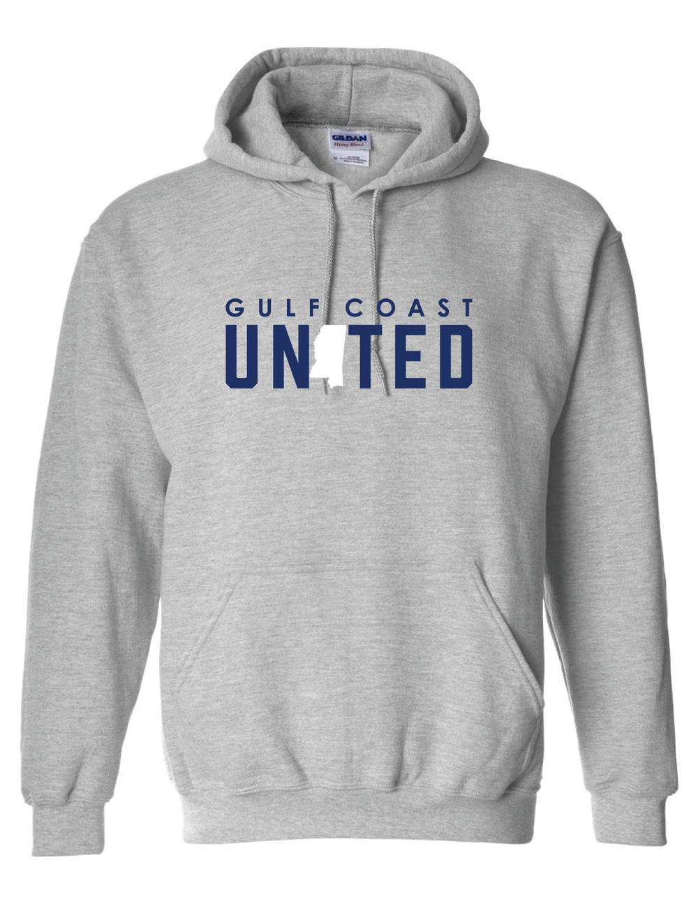 Gulf Coast United Hooded Sweatshirt Gulf Coast United Spiritwear Sport Grey Mens Small - Third Coast Soccer