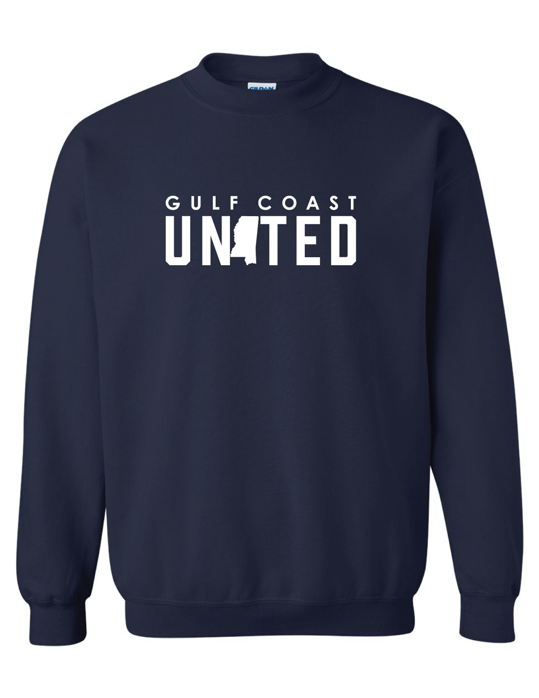 Gulf Coast United Crew Neck Sweatshirt Gulf Coast United Spiritwear Navy Mens Small - Third Coast Soccer