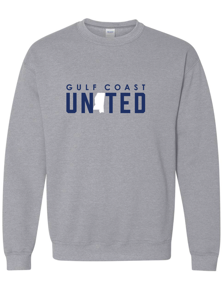 Gulf Coast United Crew Neck Sweatshirt Gulf Coast United Spiritwear Sport Grey Mens Small - Third Coast Soccer