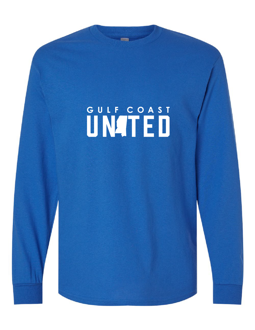 Gulf Coast United Long-Sleeve T-Shirt Gulf Coast United Spiritwear Royal Mens Small - Third Coast Soccer