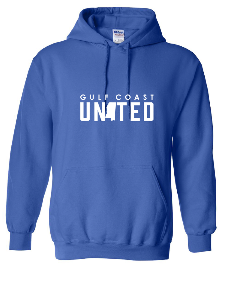 Gulf Coast United Hooded Sweatshirt Gulf Coast United Spiritwear Royal Mens Small - Third Coast Soccer