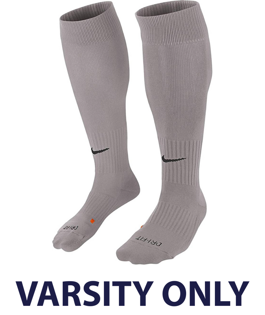 Nike Archbishop Hannan Classic II Sock - Wolf Grey Hannan Girls 24   - Third Coast Soccer
