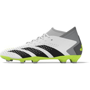 adidas Predator Accuracy.3 FG - White/Black/Lucid Lemon Men's Footwear Closeout   - Third Coast Soccer
