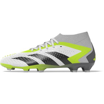 adidas Predator Accuracy.2 FG - White/Black/Lucid Lemon Men's Footwear Closeout   - Third Coast Soccer