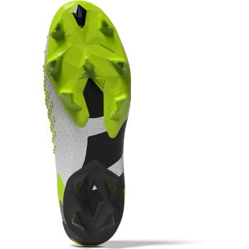 adidas Predator Accuracy+ FG - White/Black/Lucid Lemon Men's Footwear Closeout   - Third Coast Soccer